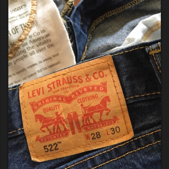 Levi's 522 Men's Size W28 L30 Blue Classic - Picture 2 of 7